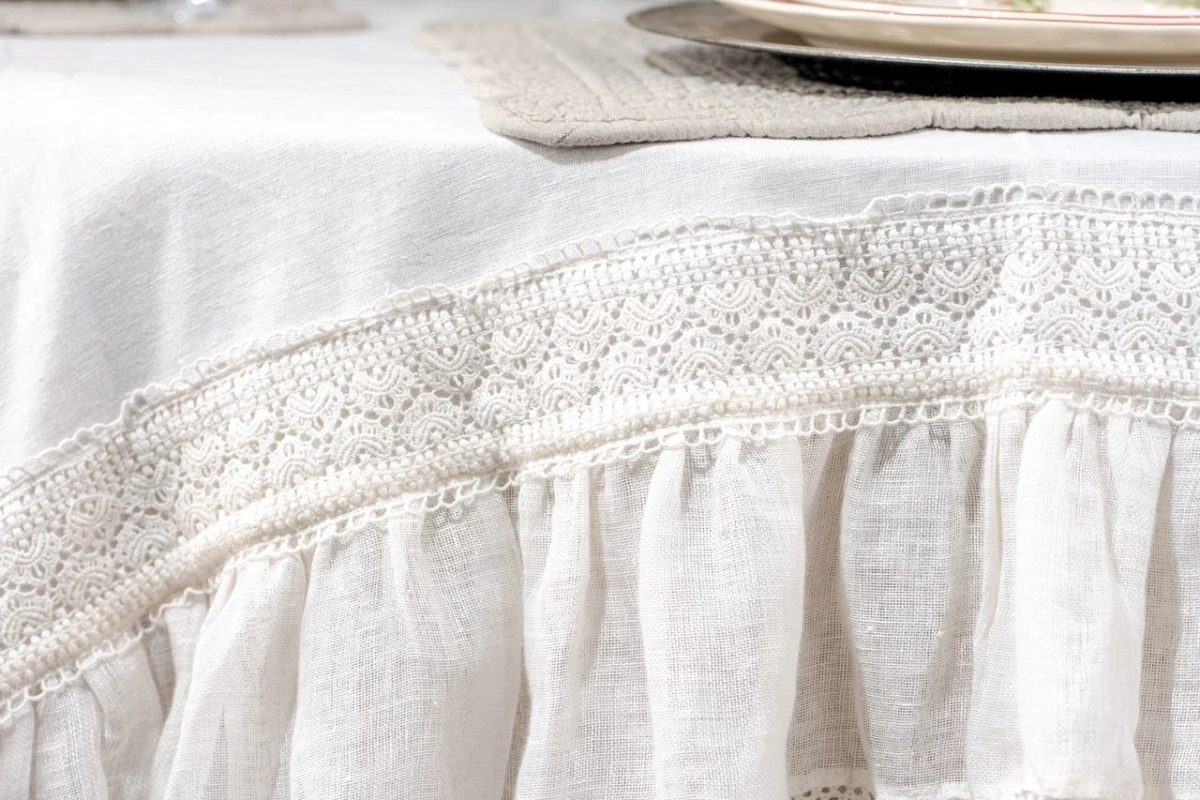 Скатерть с кружевной оборкой TIEPOLO A3567899BI — изображение 6