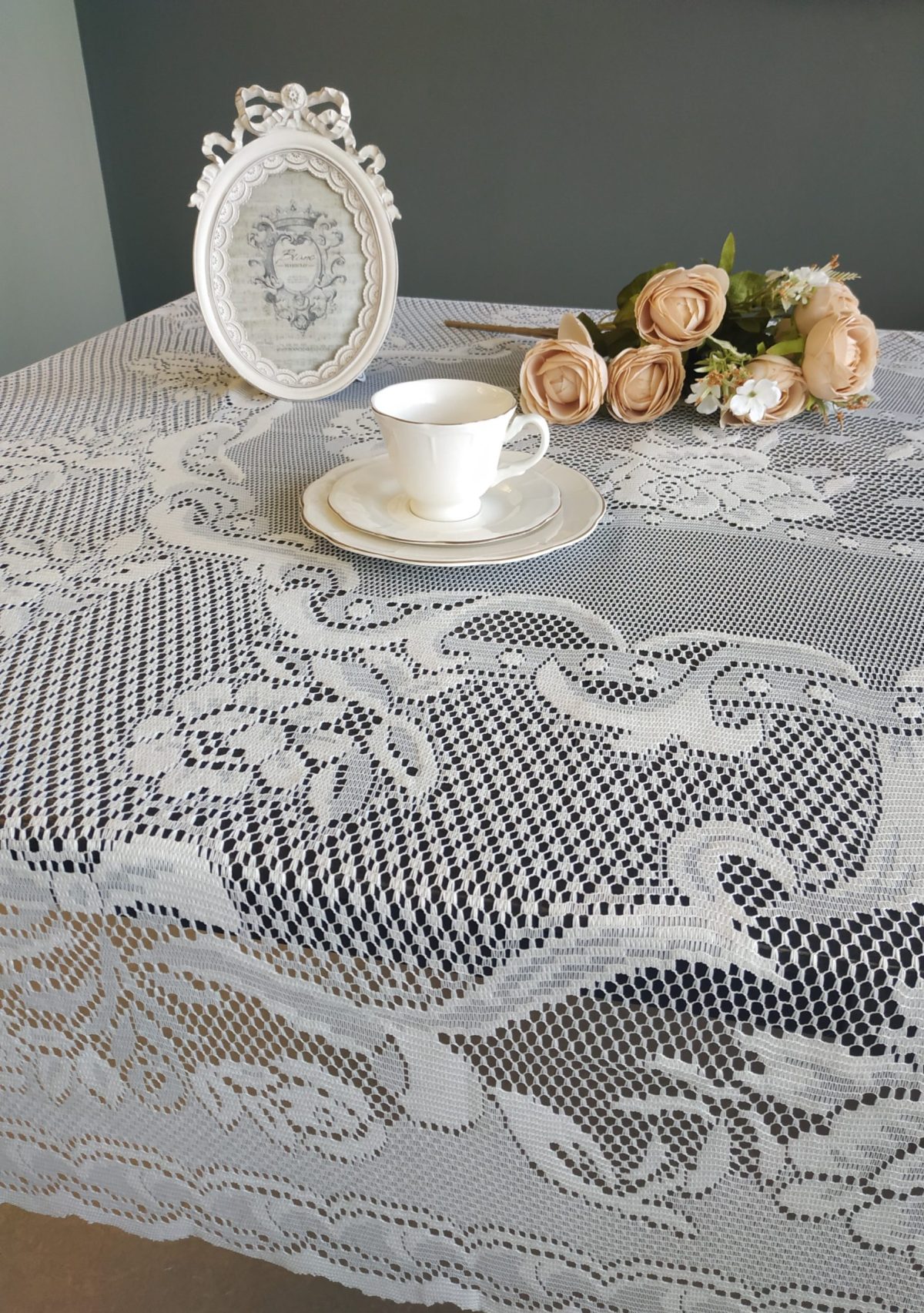 Скатерть  кружевная DENTELLE 320*160см  A35813A — изображение 2