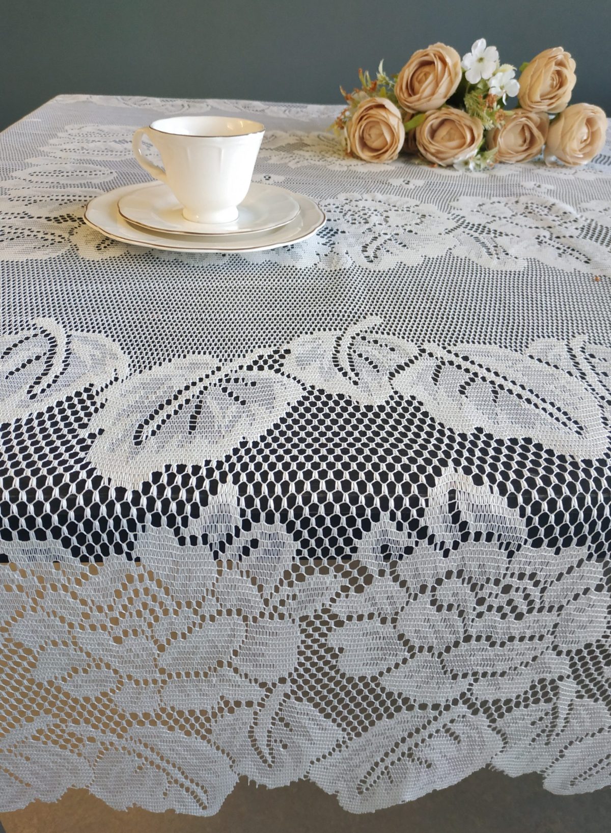 Скатерть  кружевная DENTELLE 320*160см  A35813B — изображение 1